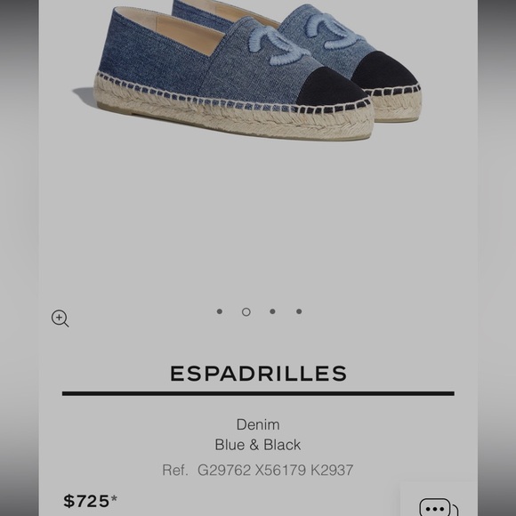 CHANEL Shoes - Denim Chanel Espadrilles